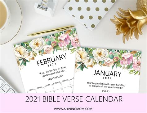 FREE Bible Verse Calendar 2021 To Inspire You LaptrinhX News