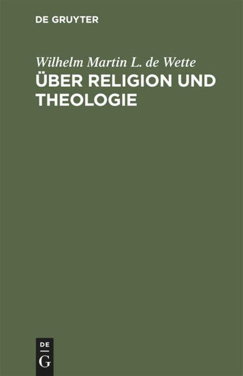 Ber Religion Und Theologie