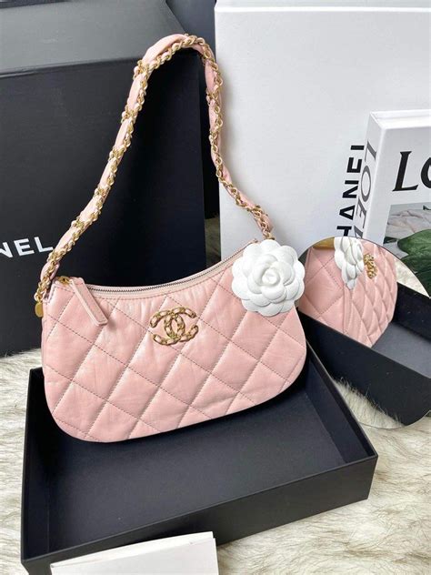 23K Chanel Hobo Pink Calfskin GHW 22Cm Luxury Bags Wallets On Carousell