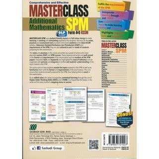 MHD MasterClass SPM Tingkatan 4 5 Form 4 5 ADD MATHEMATICS KSSM