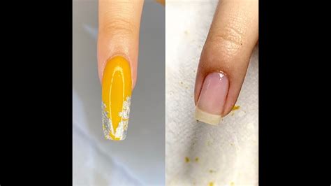 How To Soak Off Acrylic Nails Safely Youtube