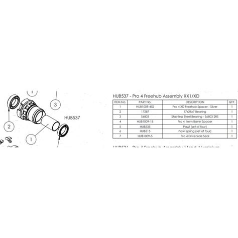 Hope Part Hub Cassette Body Pro Aluminium Sram Xx Xd Rocky Cycle