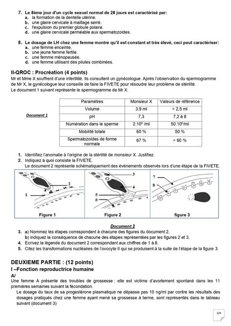 Bac Sc expérimentales Sciences SVT Devoirs de synthèse Sciences SVT