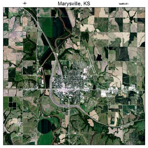 Aerial Photography Map of Marysville, KS Kansas