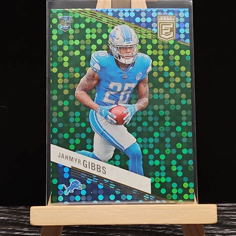 2023 Panini Donruss Elite Jahmyr Gibbs Green Disco 144 Rookie RC