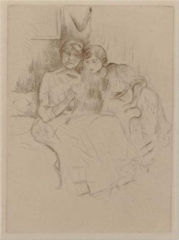 Berthe Morisot Dessinant Avec Sa Fille By Berthe Morisot On Artnet