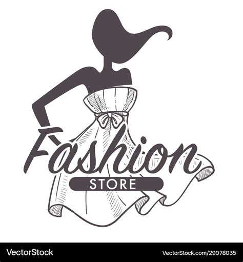 Fashion Store Or Female Clothes Shop Isolated Vector Image