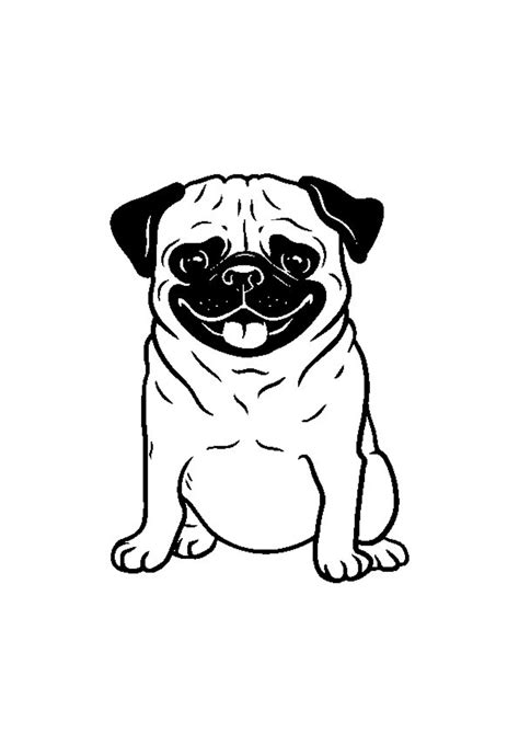 5 Pug Silhouettes Svg File Png Clip Art Cricut Cut Files Etsy