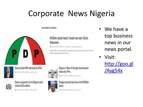 Ppt Popular Nigerian News Portal Powerpoint Presentation Free