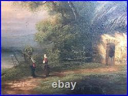 Peinture Huile Sur Toile Xix Sign E Paysage Anim Barbizon Peinture