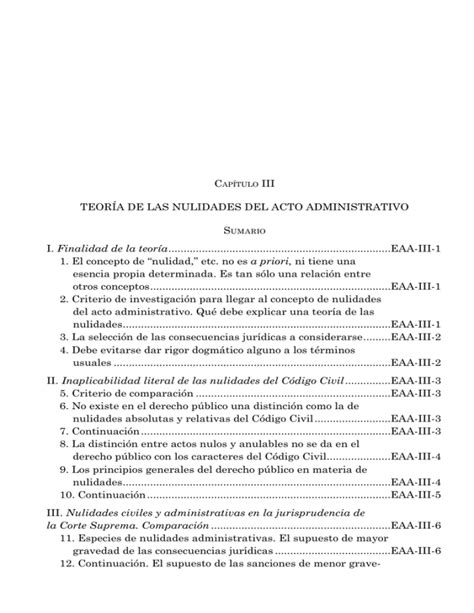 teoría de las nulidades del acto administrativo I Finalidad de la