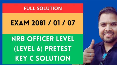 NRB Officer Level Pretest Exam 2081 01 07 Complete Solution YouTube