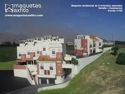 Maqueta Residencial De Viviendas Adosadas Granada Maquetas Axfito