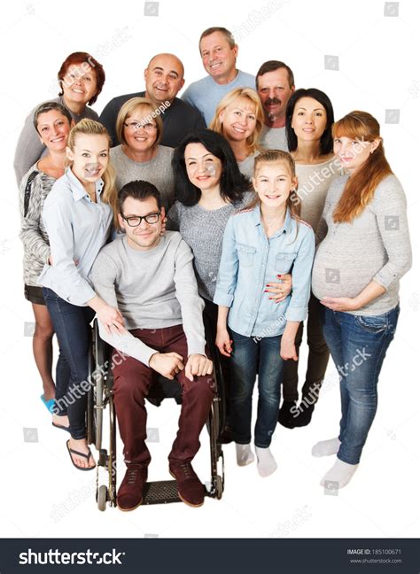 Portrait Large Group Mixed Age People Stock Photo 185100671 Shutterstock