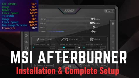 How To Setup Msi Afterburner On Screen Display How To Show Fps In Games Msi Afterburner