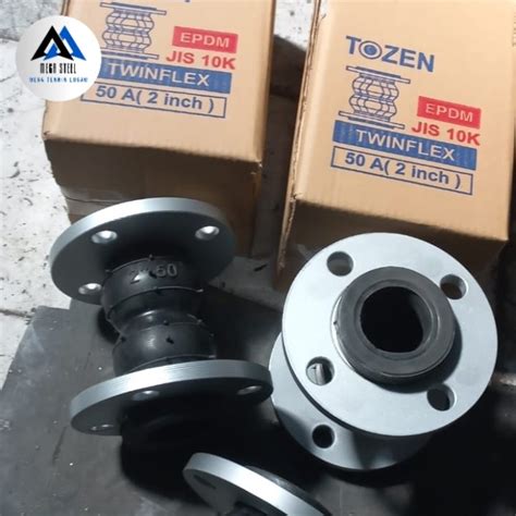 Jual Rubber Flexible Joint Twinflex Jis K Tozen Inch Flange Besi