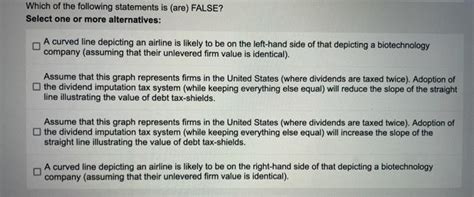 Solved The Trade Off Theory Of Capital Structure Predicts Chegg