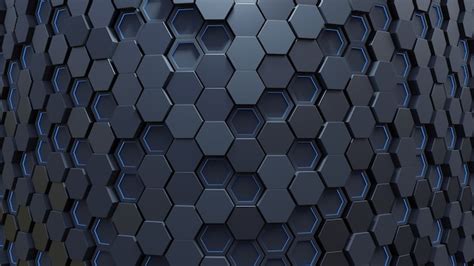 Premium Photo | Blue hexagon pattern