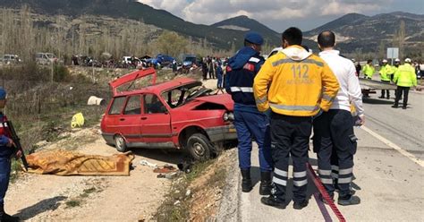 Burdur da trafik kazası 1 ölü 2 yaralı TGRT Haber