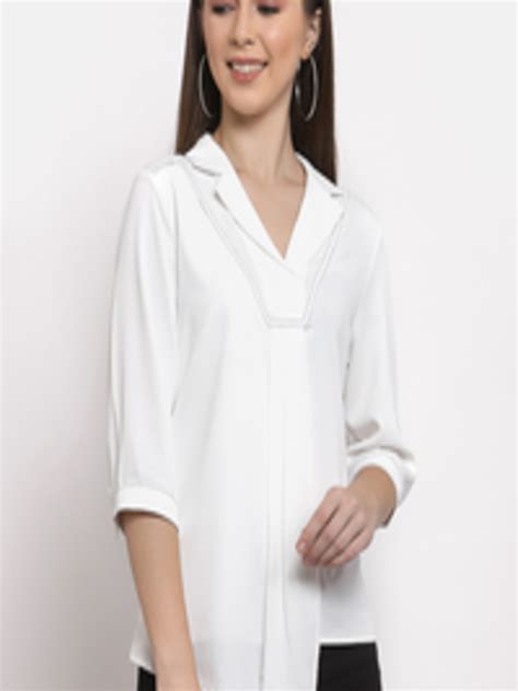 Buy Mafadeny White Shirt Style Top Tops For Women 17270304 Myntra