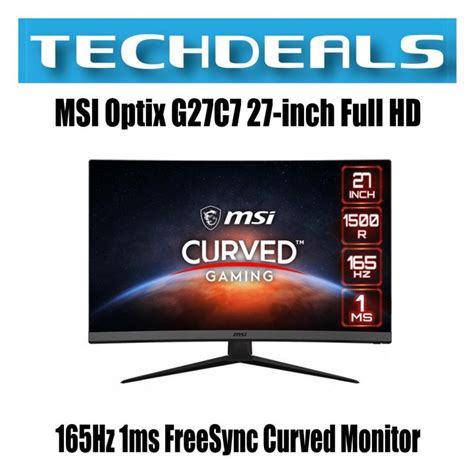 Msi Optix G C Inch Full Hd Hz Ms Freesync Curved Monitor