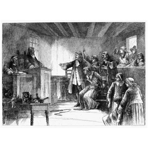 Salem Witch Trials 1692 Nthe Trial Of A Witch At The First Church Of ...