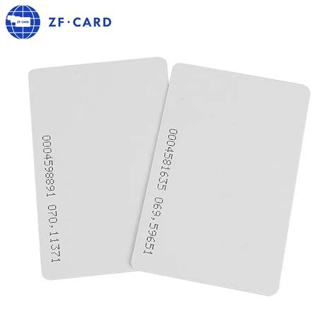 125khz Blank Printable Id Rfid Proximity Thin Card Tk4100 Card With Uid