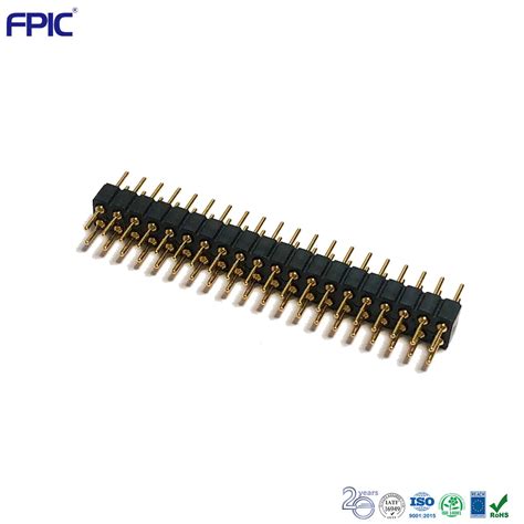 Fpic 2 54mm Pitch Wafer Dual Row Right Angle Pin Header DuPont PCB