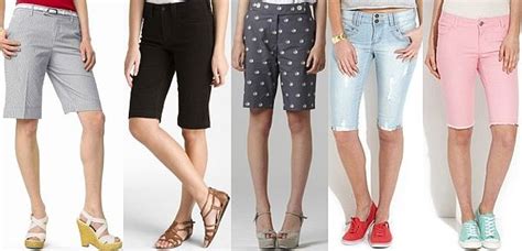 Modest Knee Length Shorts Also Make You Look Hip Knee Length Shorts Hot Weather Outfits Knee