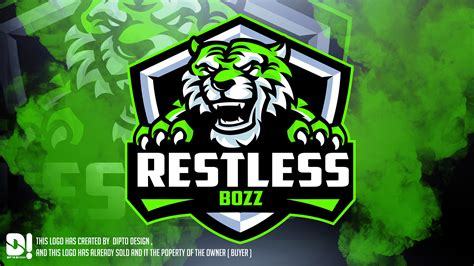 Green Tiger(Restless) eSport Gaming Mascot Logo on Behance | ? logo, Mascot, Character design