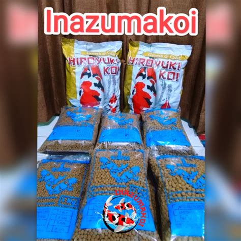 Jual Pakan Ikan Koi Hiroyuki Growth And Color Repack 1kg L 8mm Kota