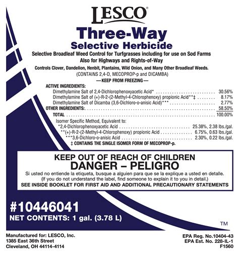 Lesco Three Way Selective Herbicide — Plantingtree