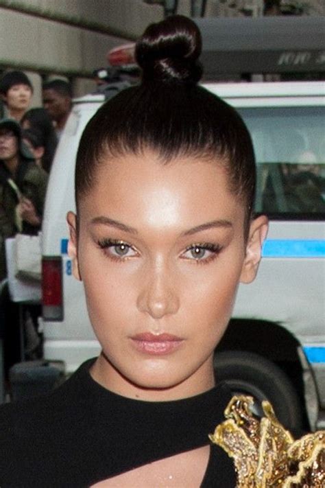 Bella Hadid Hair Sleek Bun Hairstyles Bella Hadid Hair Bun Hairstyles