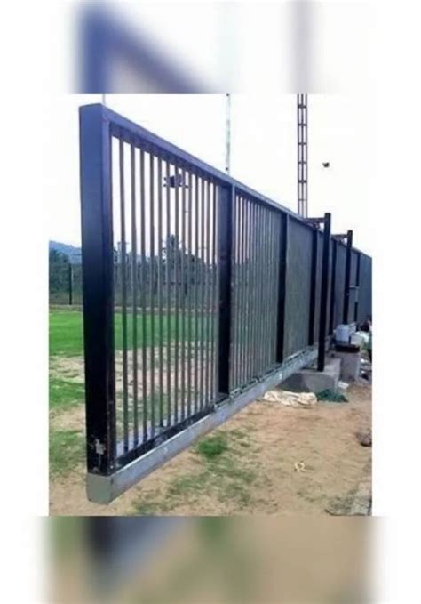 Mild Steel Sliding Automatic Industrial Gate For Factory 10 Feet At