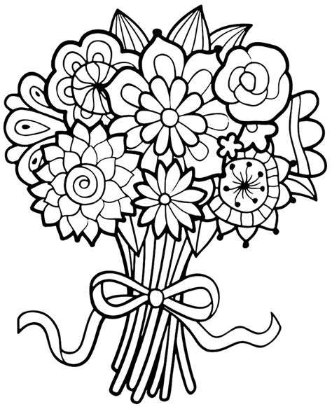 Printable Flower Bouquet Template