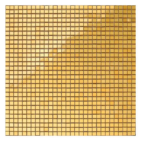 Zf01 10 10x10mm Square Gold Foil Glass Mosaic Tiles Wall Or Pool Decor