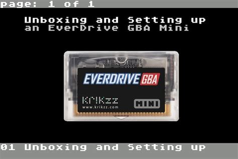 Unboxing And Setting Up An EverDrive GBA Mini