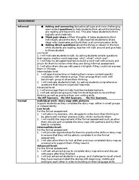 MY EDTPA Task 1 Literacy Lesson Plans By HUISHUOCHINESE TPT