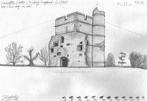 donnington castle  point perspective drawing  mysteryezekude