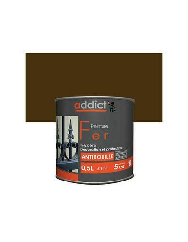 Peinture Fer Antirouille Addict Glyc Ro Brun Noyer Pot De L