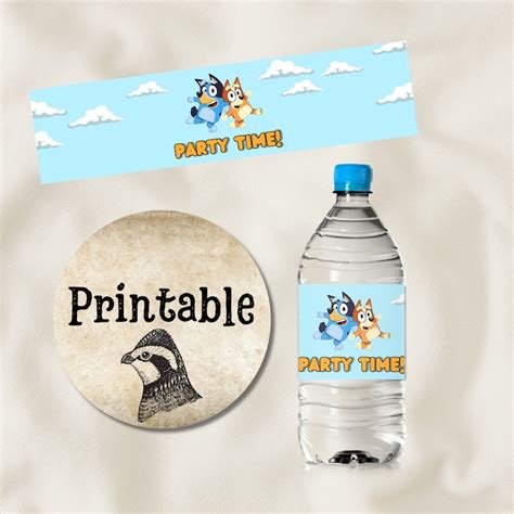 Printable Bluey Water Bottle Labels Etsy Australia