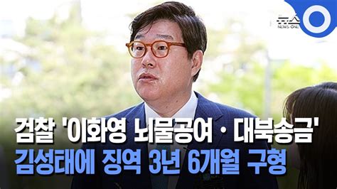 검찰 이화영 뇌물공여·대북송금 김성태에 징역 3년 6개월 구형 Youtube