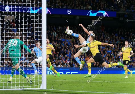 Erling Haaland Manchester City Scores Goal Editorial Stock Photo ...