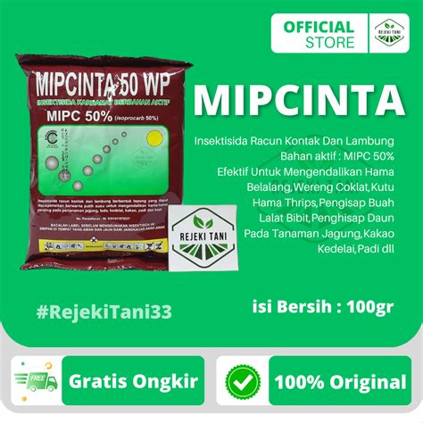 Jual Insektisida Mipcinta Wp Gr Racun Kontak Dan Lambung