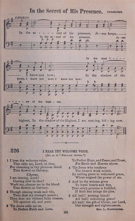 Songs Of Joy And Gladness With Supplement I Hear Thy Welcome Voice