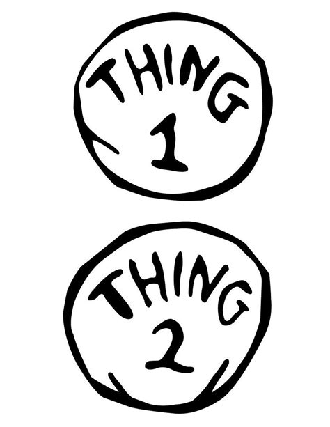 Thing 1 And Thing 2 Free Printable Template - Free Printable