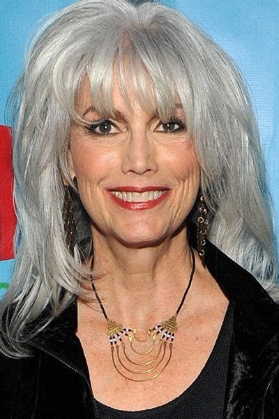 Celebrities With Gray Hair From Goinggray Emmylou Harris Medium Skin Gray Hair