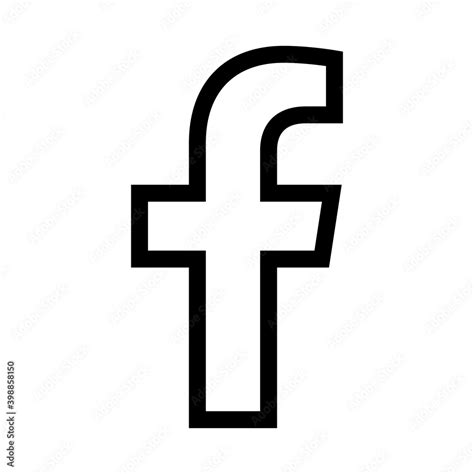 Facebook Logo Vector Black Silhouette Shape Isolated F Icon For