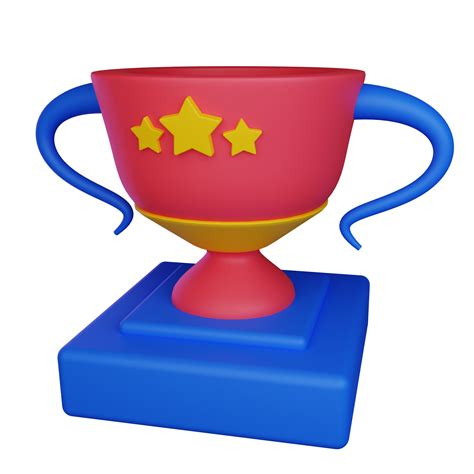 3d Illustration Trophy Icon On Transparent Background Suitable To Use