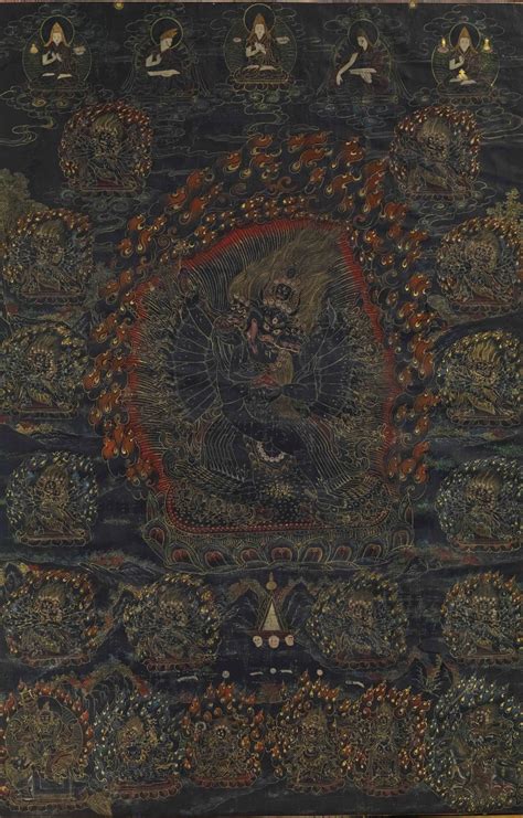 Thangka Representant Yamantaka Tibet Xixeme Siecle Christies